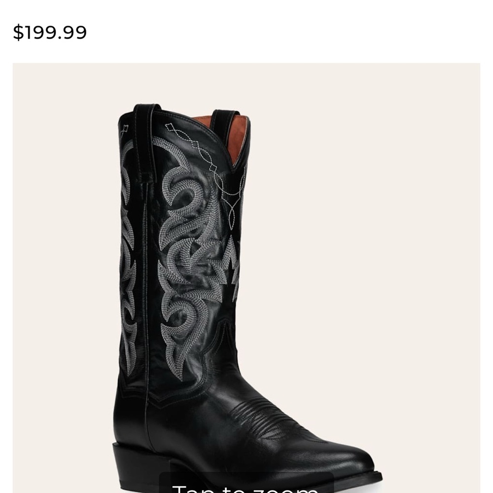 Dan Post Marble Black Cowboy Boots